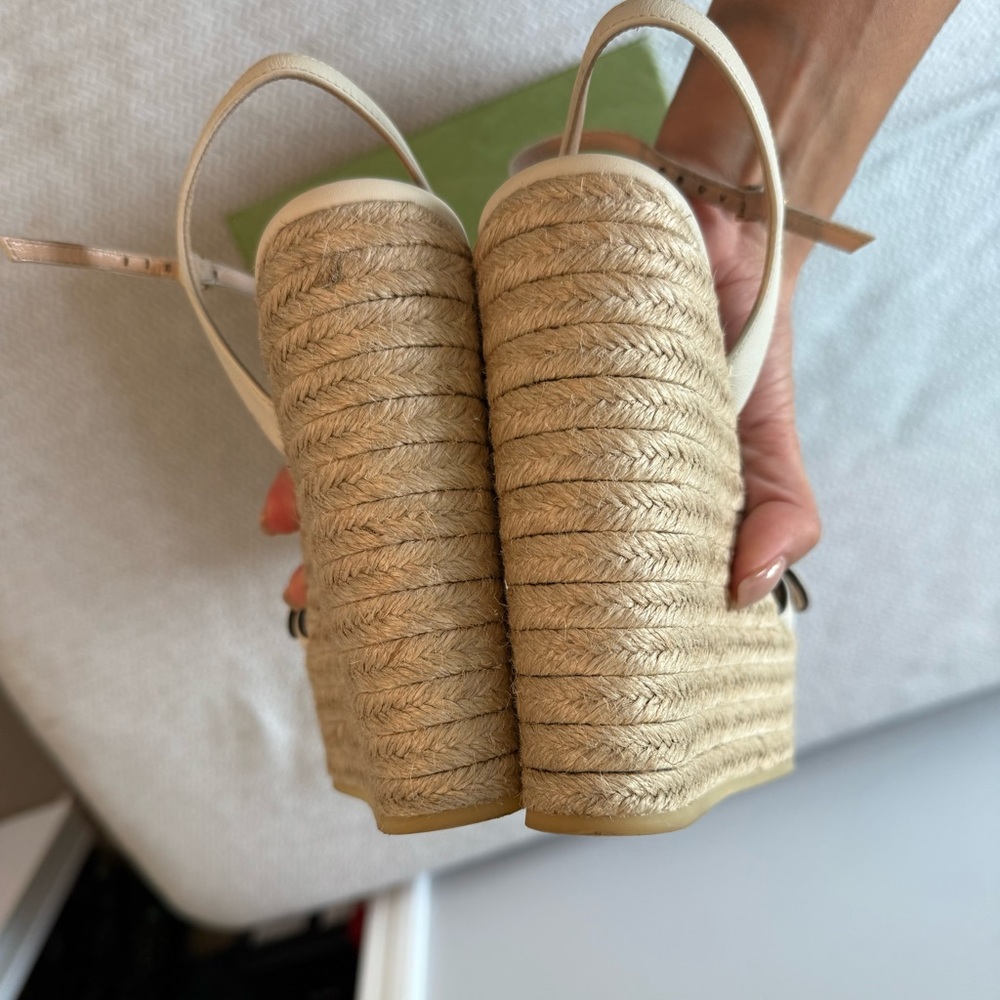Gucci Women's Leather Espadrilles Sandals - Picture 8 of 10